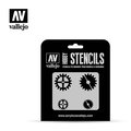 Vallejo Stencil Gear Masks Stencil VLJST-SF001